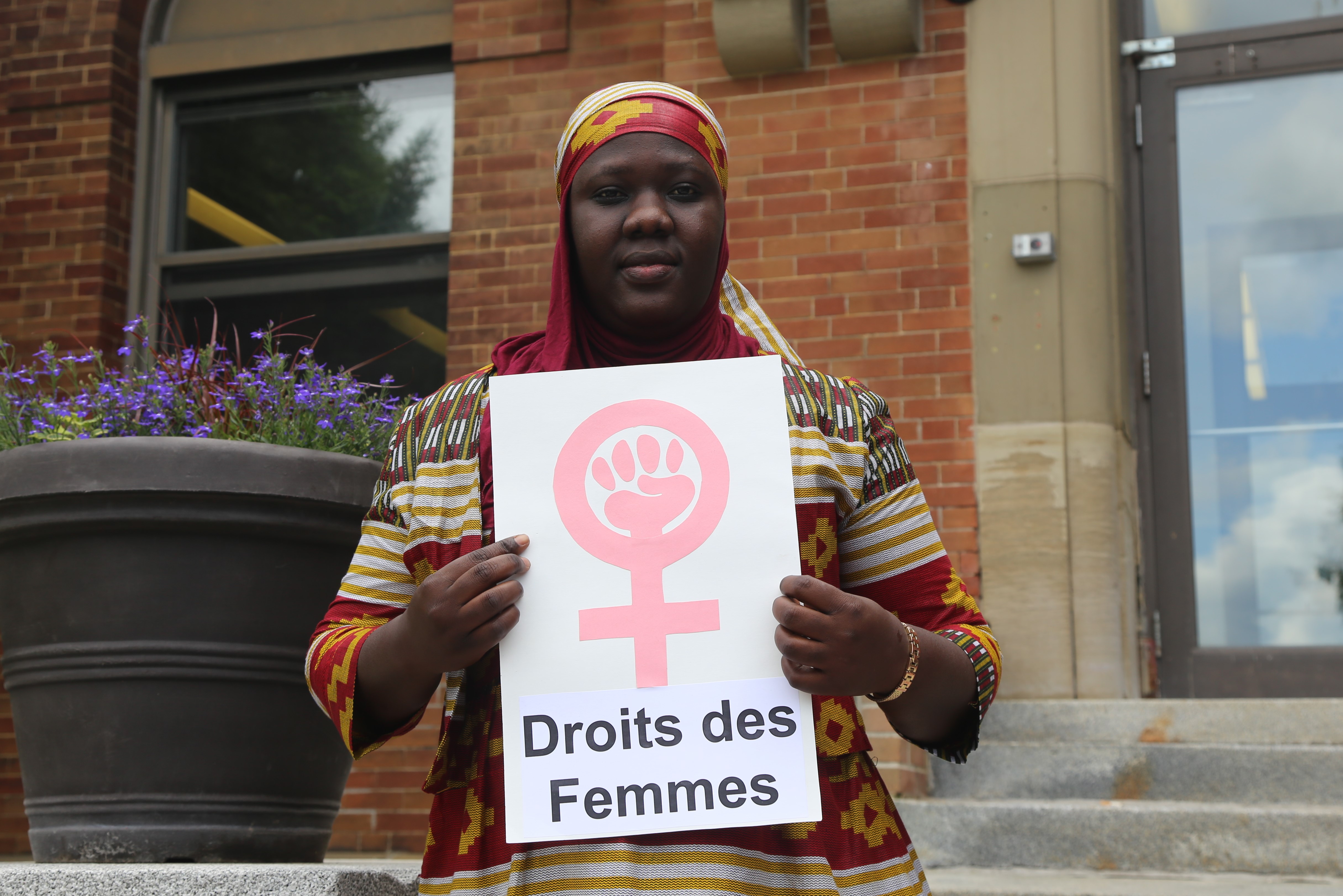 Women's rights defender Salie Thiam, 2017 receipient of the Ruth Selwyn bursary, at Equitas' International Human Rights TRaining Program in Montreal, Canada