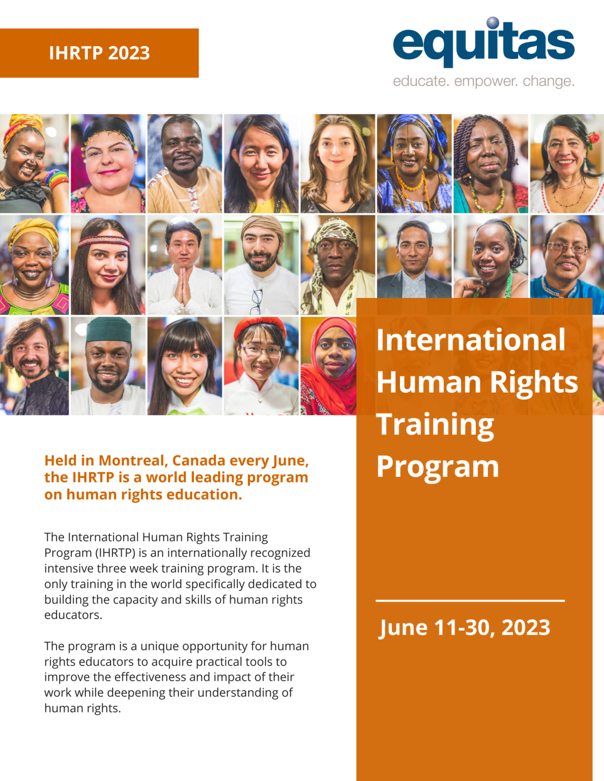 International Human Rights Training Program | Equitas