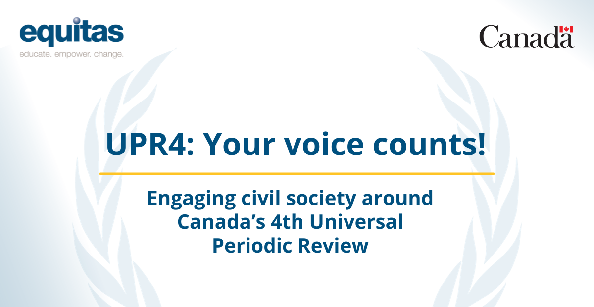 Engaging civil society around Canada's 4th Universal Periodic Review