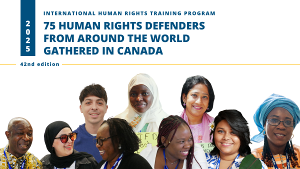 75 human rights defenders from around the world gather in Canada for a two-week training program